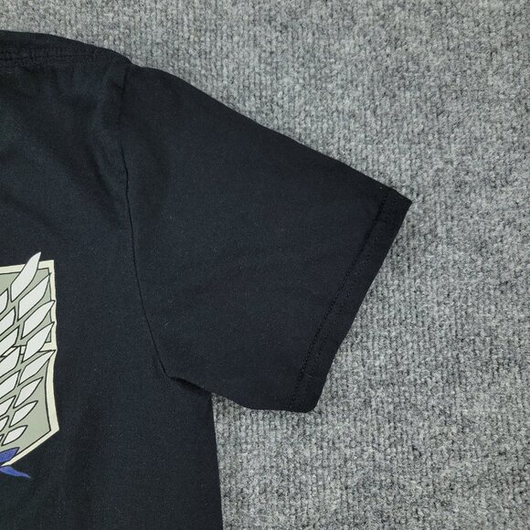 Attack On Titan Shirt Men Medium Black Anime Graphic Tee Crew Neck Short Sleeve - Picture 4 of 13